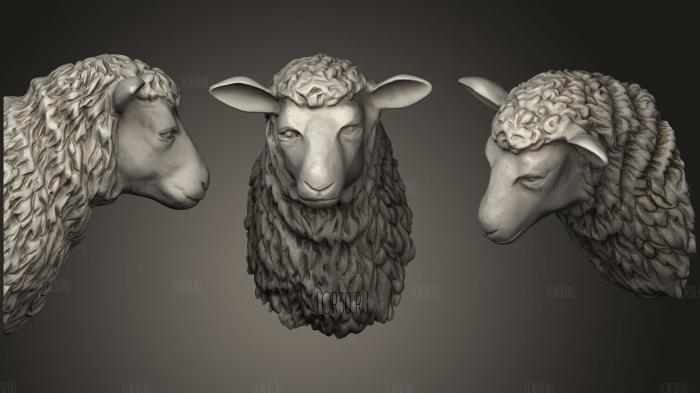 Sheep Head stl model for CNC